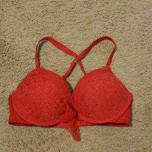 Victoria's Secret Plunge Push Up Sequin Bra 34C